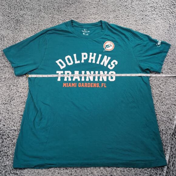 Miami Dolphins Shirt Men Extra Large Green NFL Graphic Nike Football Logo Tee - Picture 3 of 6